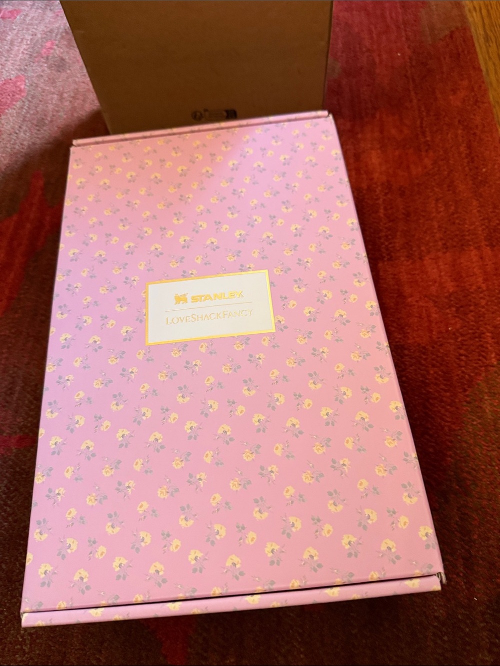 Stanley Pink Floral Pattern Gift Box with Gold Logo
